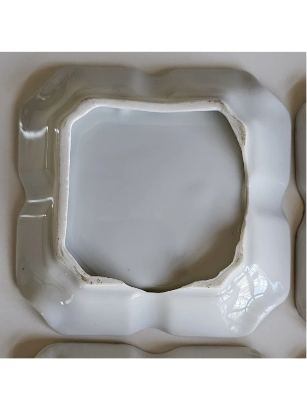 Vintage Mid-Century Playing Card Suit Porcelain Ashtrays – Collectible Set of 4